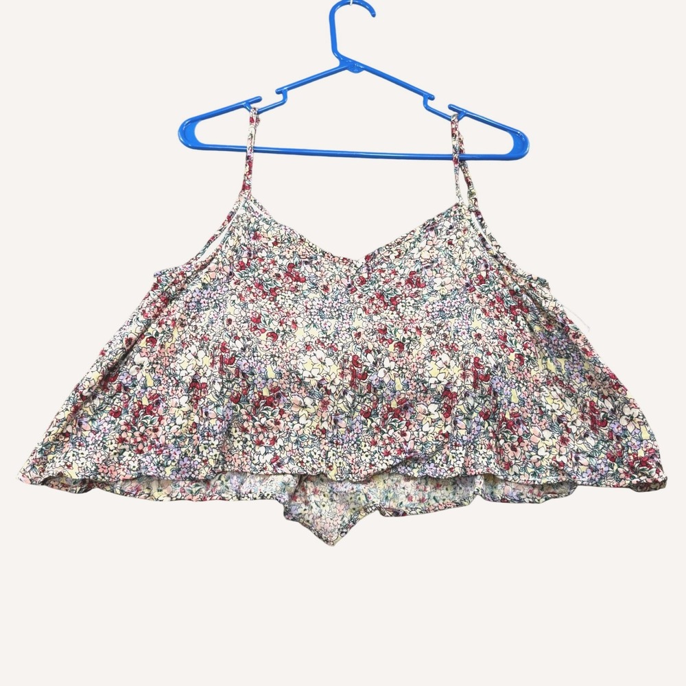 Romantic Gypsy Womens Floral Cami Top Crop Medium Boho Festival Feminine NEW